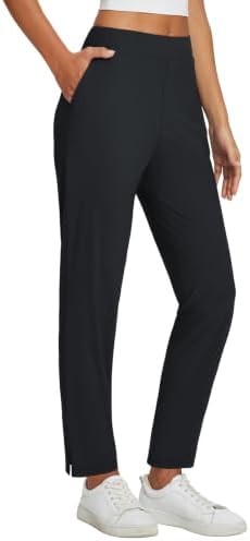 baleaf Womens Business Casual Pants Stretch Travel Pants On Airport with Zipper Pockets Dressy Slacks Golf Work Pull on