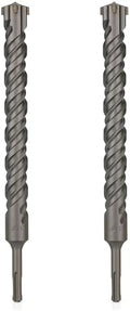 SDS Plus Bits (1-1/8"*12")-2PCS Rotary Hammer Drill Bits Set Cross Carbide Tips for Concrete, Brick, Cement Walls, Stone, Brick