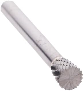 Drill America SN-7 Carbide Burr/Rotary File Inverted Cone Double Cut for Die Grinder 3/4" Dia. x 5/8" Cut Length with 1/4" Shank and 2-3/8" Overall Length, DUL Series