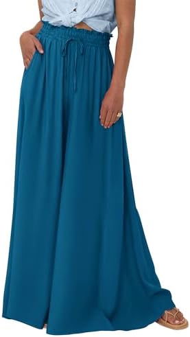 BTFBM Wide Leg Flowy Palazzo Pants for Women