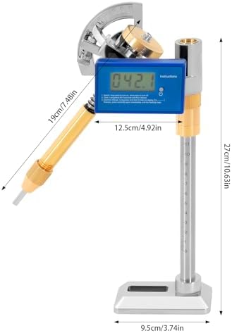 High Precision Digital Display Angle Manipulator Gem Faceting Machine Mast Faceting Equipment Height Adjustable W/Locator for Jewel Jade Gemstones Polishing