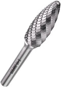 LU&MN SH-5 Tungsten Carbide Burr, 1/2" Head, 1/4" Shank, 1 Pc