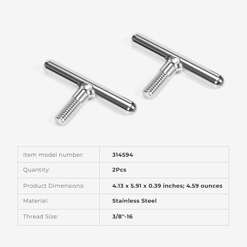 2Pcs 314594 T-Bolts Kit for JT's Strong Arm Jack 191023 191024 | Compatible with JT's Strong Arm Fifth Wheel RV Jack Stabilizer Kit 191023 191024, for Travel Trailer Stabilizer Kit 191025