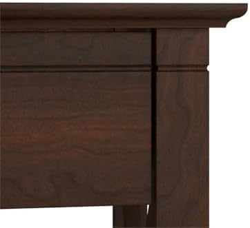 Bush Furniture Key West 60W L Shaped Desk with Mobile File Cabinet and Desktop Organizers, Bing Cherry