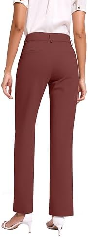 KICZOY Women Dress Pants Stretch Business Straight Leg with Pockets Wear to Work Casual 2026 Suitpants
