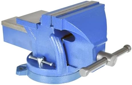 findmall Heavy Duty Bench Vise 360 Swivel Base Bench Vise Table Top Clamp with Lock, Big Size Anvil Top (6'')