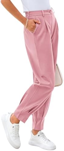 CFLONGE Womens Ankle Work Pants Trousers Casual Slacks