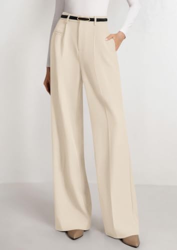 PRETTYGARDEN Women's Tailored Wide Leg Work Dress Pants