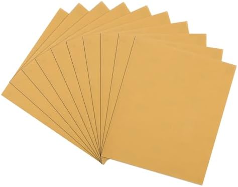 10 Pcs 600 Grit Sandpaper 9 x 11 Inch Sand Paper Alumina Gold