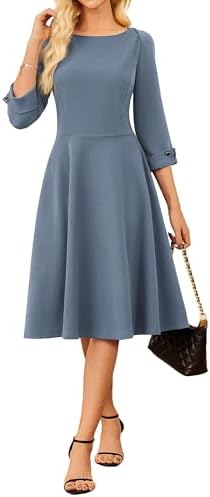 GRACE KARIN Work Dresses for Women Fit and Flare Midi Dress