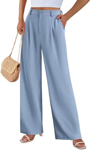 PRETTYGARDEN Women's Flowy Wide Leg Dress Pants