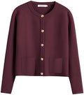 ANRABESS Women's Button Down Cropped Striped Cardigan Sweaters