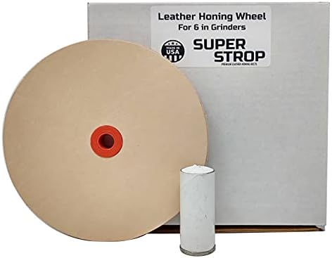 Leather Honing Wheel Fits 6 in. Bench Grinders and Polishers