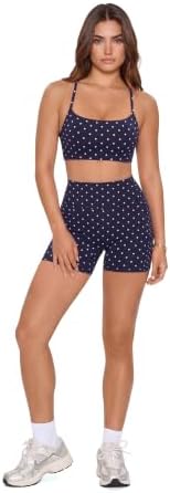 SUUKSESS Women 2 Piece Workout Sets Padded Halter Sports Bras High Waisted Biker Shorts with Pockets