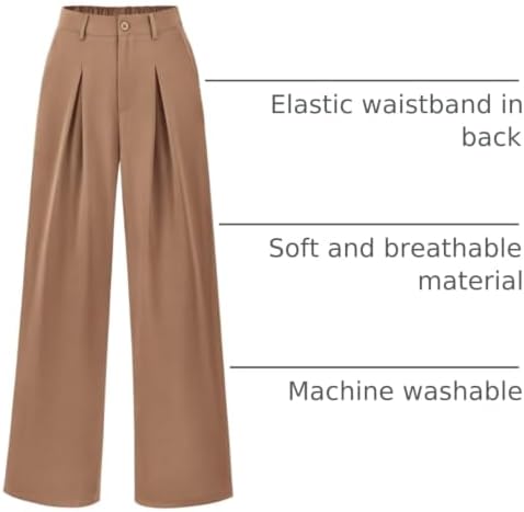 BTFBM Fall High Waisted Business Casual Palazzo Pants for Women Dressy 2026