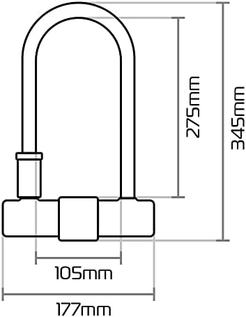 Oxford Magnum U-Lock (170x315mm) with Bracket
