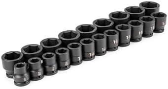 TEKTON 3/4 Inch Drive Impact Socket Set, 21-Piece | SID93001 | (3/4 - 2 in.), Shallow, 6-Point