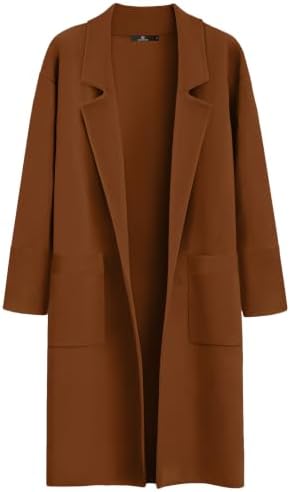 LILLUSORY Women's Long Cardigan Sweaters Fall Oversized Jacket Trench Coats