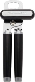 KitchenAid Classic Multifunction Can Opener and Bottle Opener Easy to Use, Razor Sharp Stainless Steel Cutting Wheel, Soft Ergonomic Handles, Black, Pack of 12