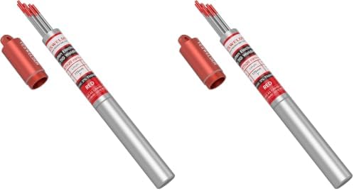 YESWELDER TIG Welding Tungsten Electrode Red Tip 3/32" x 7" (Red, WT20/EWTh-2) 10-pk (Pack of 2)