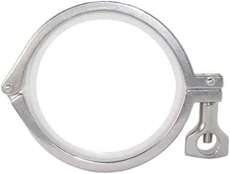 QiiMii 13MHHM Stainless Steel 304 Single Pin Heavy Duty Tri Clamp with Wing Nut for Ferrule TC 4"(4 Inch)