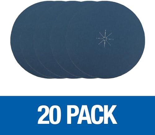 Mercer Industries 409024 Zirconia Cloth Floor Sanding Edger Discs, 7" x 5/16" Hole, Grit 24X (25 pack)