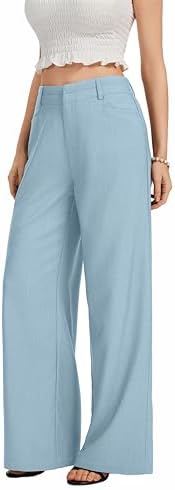 FUNYYZO Wide Leg Dress Pants for Women Work Slacks Business Casual Outfits