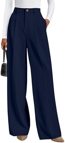 PRETTYGARDEN Women's Tailored Wide Leg Work Dress Pants