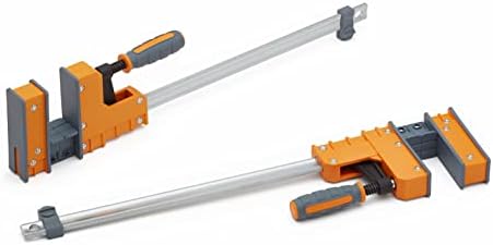 Bora 18" Parallel Clamp Set, 2 Pack of Woodworking Clamps with Rock-Solid, Even Pressure, 571118T, Rustic Brown