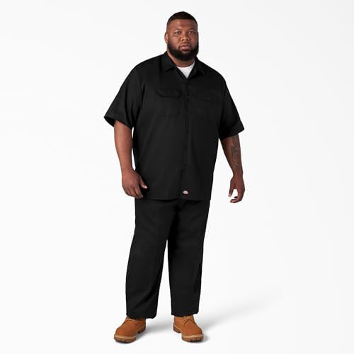 Dickies Men’s Short Sleeve Work Shirt – Durable Twill Button Down Shirts for Men, Lightweight Uniform for Daily Wear