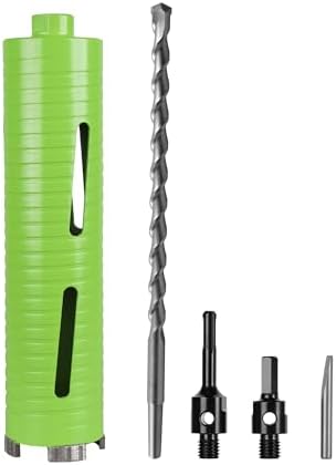 2 1/2 Inch Dry Core Drill Bit with Pilot Bit and 2 Pcs Adapters