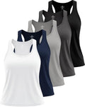 5 Pack Women's Dry Fit Tank Tops Sleeveless Athletic Workout Gym Yoga