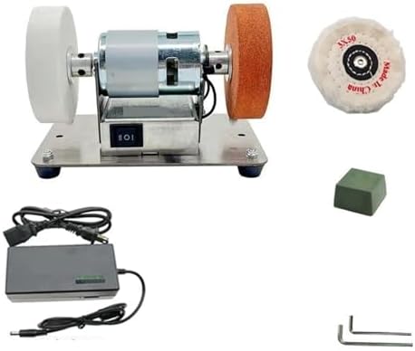 100W Double Head Grinding Wheel Machine Desktop Grinder Motor Micro Rough And Fine Polishing Electric Grindstone
