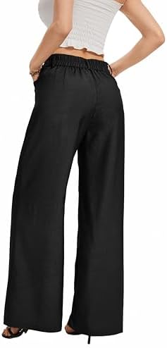 FUNYYZO Wide Leg Dress Pants for Women Work Slacks Business Casual Outfits