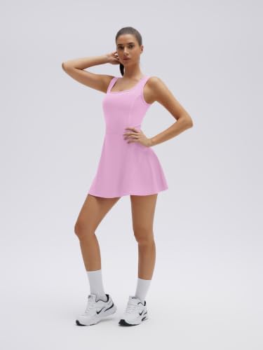 SUUKSESS Tennis Dress with Shorts Underneath Easy Peasy Athletic Dresses