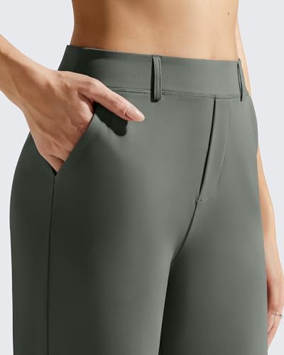 G4Free EverGoing Women's Wide Leg Dress Pants with Pockets Belt Loops