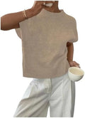 SOLY HUX Women's Short Sleeve Business Casual Sweater
