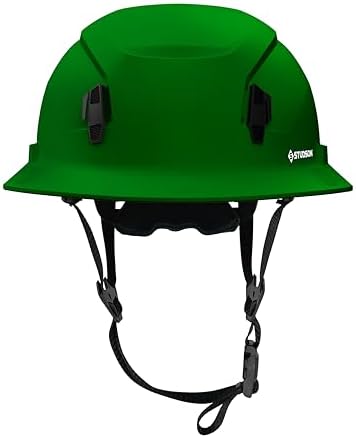 STUDSON SHK-1 Full Brim Safety Helmet Non-Vented: ANSI/ISEA Z89.1 Type II Compliant (R 2019), Lightweight & Breathable, NFC Emergency Contact Chip, One Size, Class E Protection