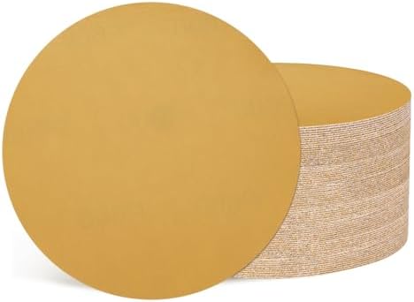 50Pcs Sanding Discs 5In 600Grit Hook and Loop Sandpapers Yellow