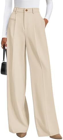 PRETTYGARDEN Women's Tailored Wide Leg Work Dress Pants