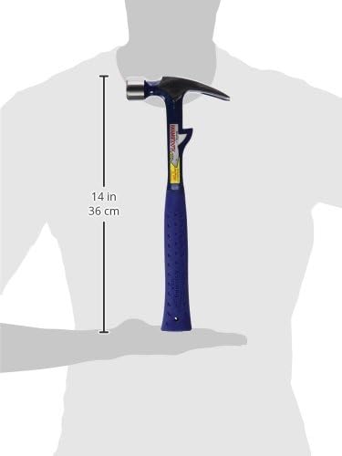ESTWING Hammertooth Hammer - 22 oz USA Made Straight Rip Claw Hammer with Smooth Face & Shock Reduction Grip - E6-22T