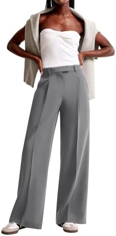 NIMIN Women Wide Leg Work Pants High Waisted Dress Trousers with Pockets