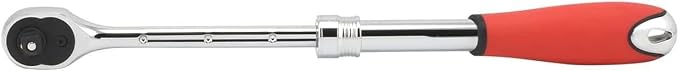 NEIKO 03067A 3/8-Inch-Drive Extendable Ratchet Handle, 72-Tooth Reversible Ratcheting Feature, Extends 8 1/2 to 12 3/8 Inches