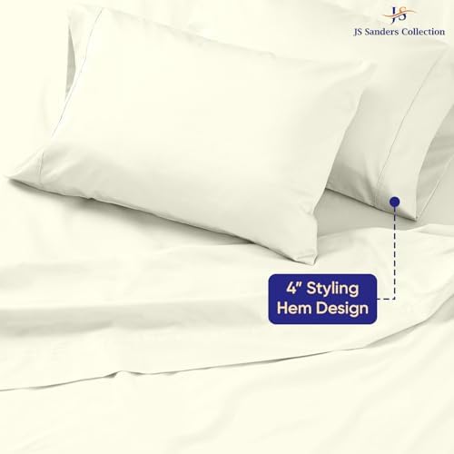 JS Sanders Collection 4PC Boat Sheet Set Universal V Berth, Ivory