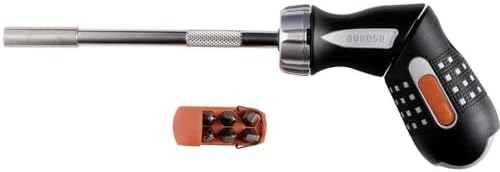 Bahco 808050P Ratchet Bit Screwdriver Swivel Pistol Grip