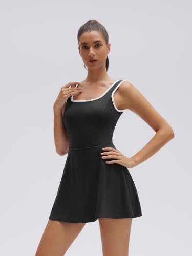 SUUKSESS Tennis Dress with Shorts Underneath Easy Peasy Athletic Dresses