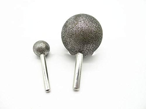 1Pcs 6mm/8mm Shank Spherical Head Diamond Grinding Bit Coated Mounted Points Round Ball Burs Coarse For Stone Drill Metal,14mm (6mm shank)