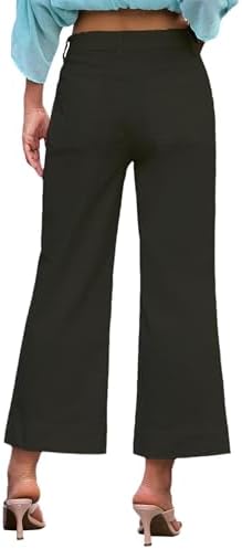 Wide Leg Jeans for Women Trendy High Waisted Flare Jeans Cropped Pants Stretchy Baggy