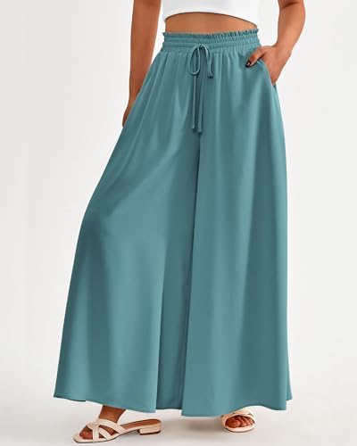 BTFBM Wide Leg Flowy Palazzo Pants for Women