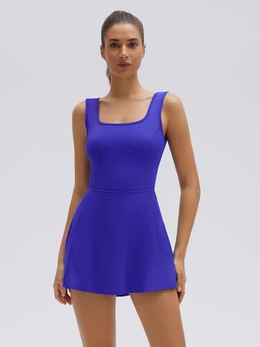 SUUKSESS Tennis Dress with Shorts Underneath Easy Peasy Athletic Dresses